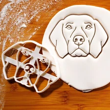 Vizsla Face Cookie Cutter - Bake Hungarian Pointer dog treats pet birthday party
