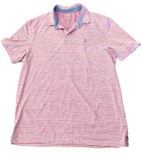 Izod Golf Polo Shirt Mens Large Pink Outdoor Casual Outdoor Beach