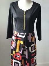 Miusol Plus Women Dress Geometric Skirt Work MOD Black Size Large