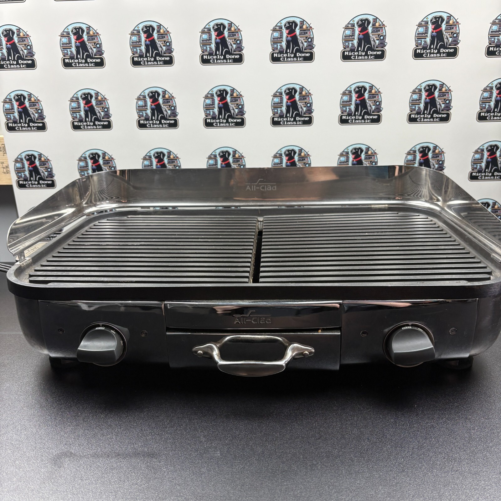 All-Clad Stainless Steel Electric Indoor Grill with Adjustable Temperature Nonstick Surface Tested