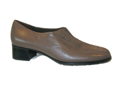 Munro American Womens Slip-on Pumps Dress Shoes USA 10 M Mink Brown Leather
