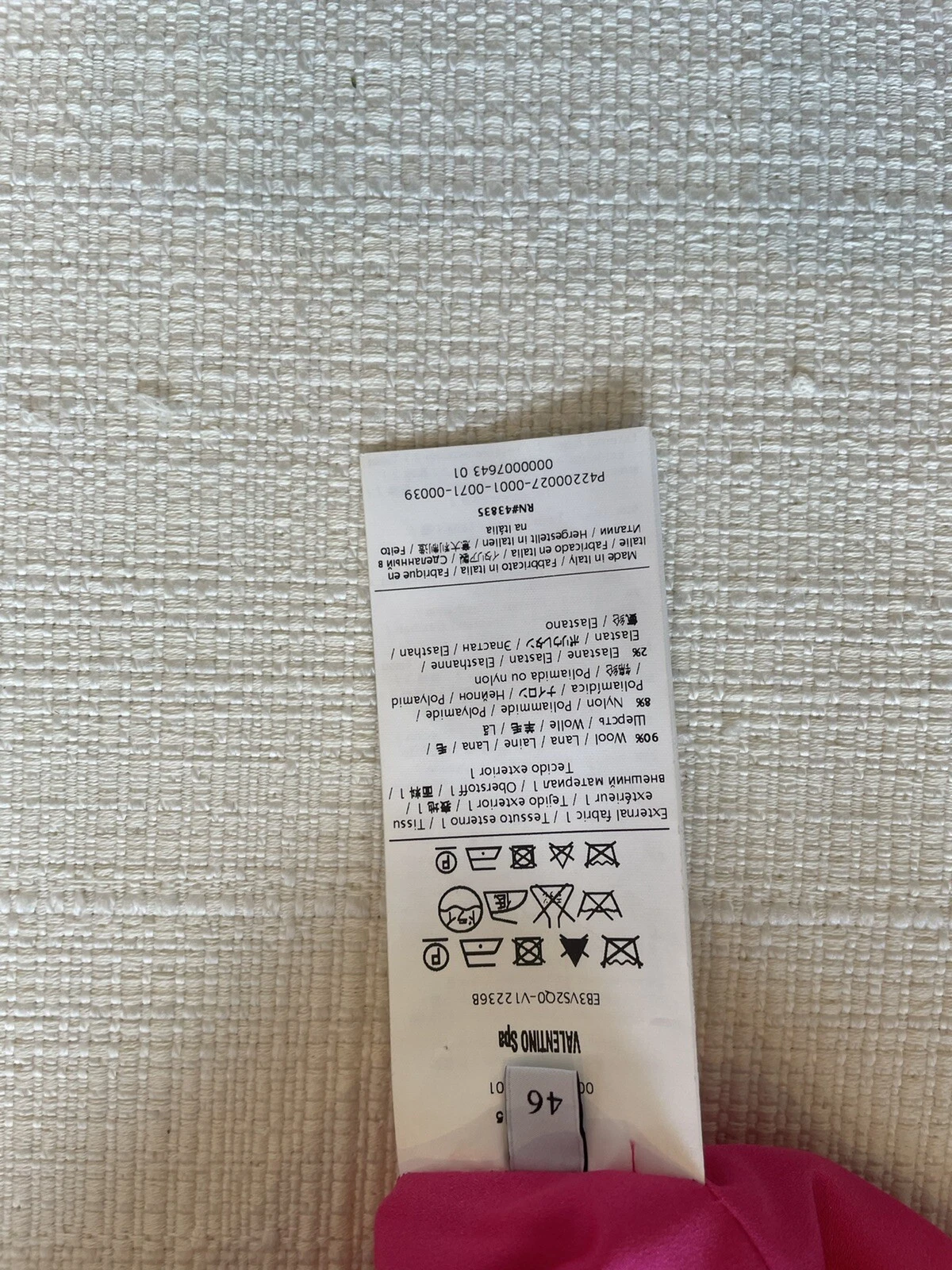 Abito VALENTINO Technocouture rosa Taglia: 12 UK