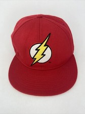 FLASH Baseball Hat DC Comics Originals Red Yellow Fitted Cap Small / Medium