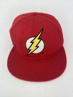 FLASH Baseball Hat DC Comics Originals Red Yellow Fitted Cap  Small / Medium