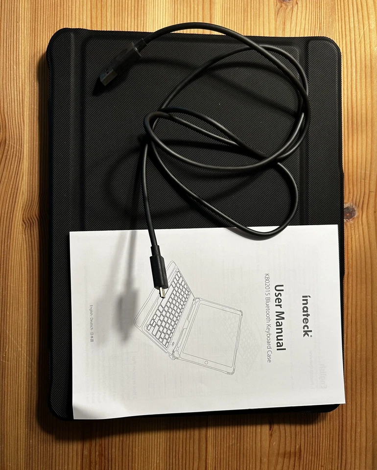 Inateck Bluetooth Tastatur Hülle Dunkelgrau für IPad Pro 10,5 Zoll