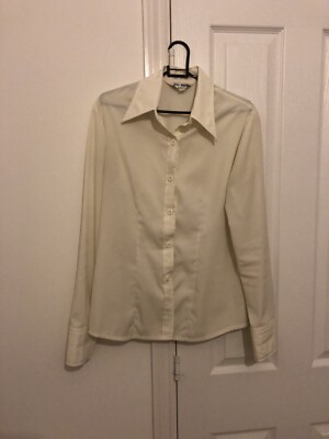 Hengxiang Women Girls Ivory Polyester Shirt Size M