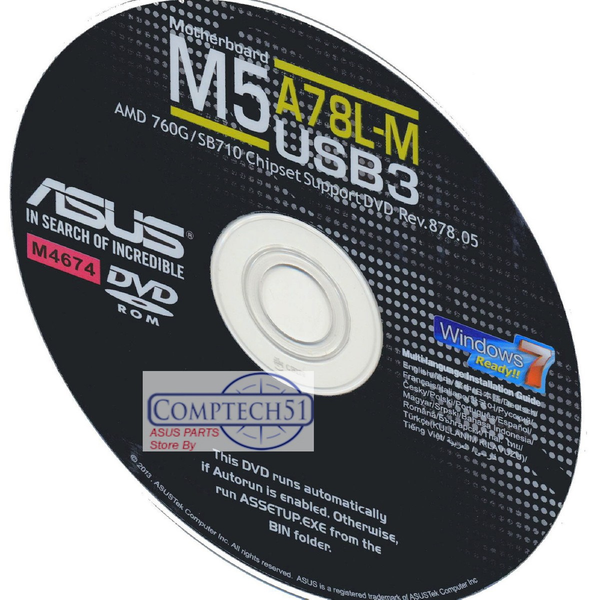ASUS M5A78L-M USB3 MOTHERBOARD DRIVERS M4674 WIN 10 UK