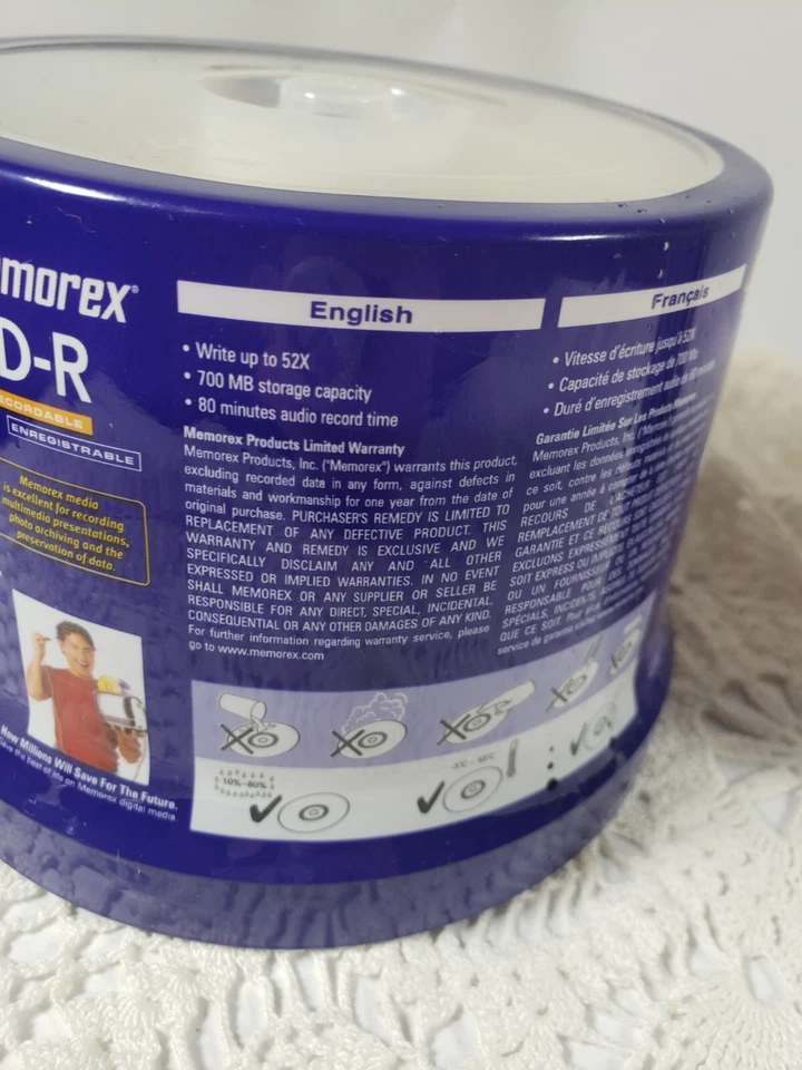 Memorex Ultra High Speed CD-RW and CD-R Discs Lot 55 New NIP - Image 2 of 3