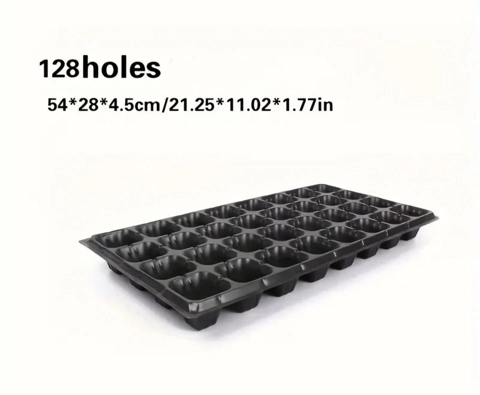 128 Cell Plant Trays Bedding Plant Pack Plastic Inserts Seed Germination Pots - Image 2 of 4