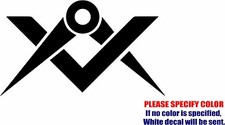 Masonic 5 Graphic Die Cut decal sticker Car Truck Boat Window Bumper Wall 7"