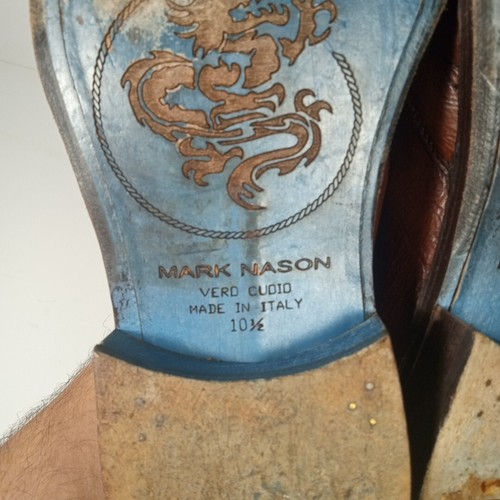 Mark Nason Rock Never Dies Shoes Men's Size 10.5 Brown Loafers Rivets Italy - Picture 10 of 11