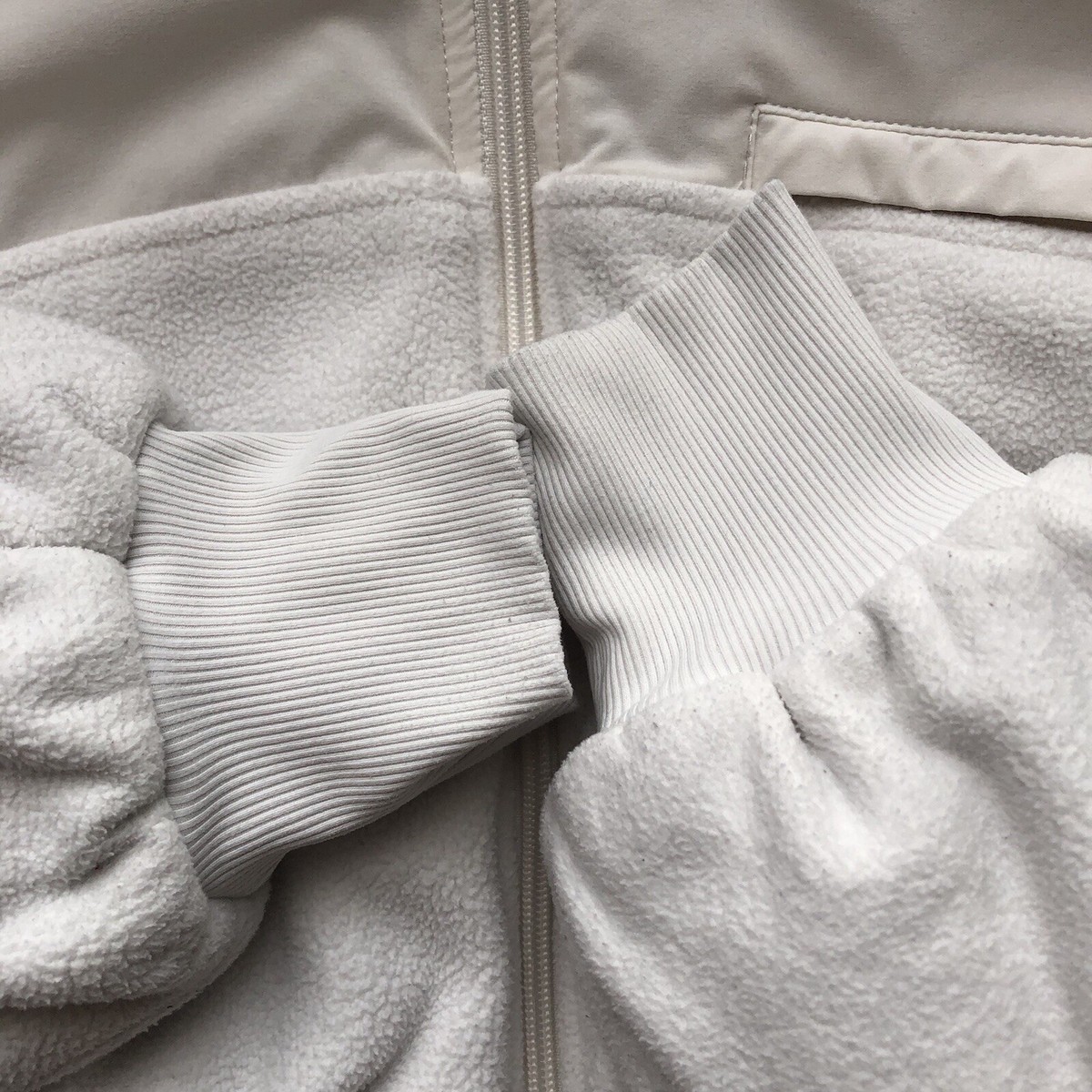 Alo Yoga Polar Fleece Cropped Wintry Mix Jacket Ivory S | eBay