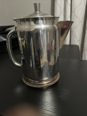 GEMCO Stainless Steel 18-8 Coffee Pot Made in Japan 7''