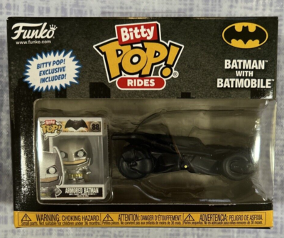 NEW 2024 Funko Bitty Pop Rides Armored Batman With Batmobile DC Comics