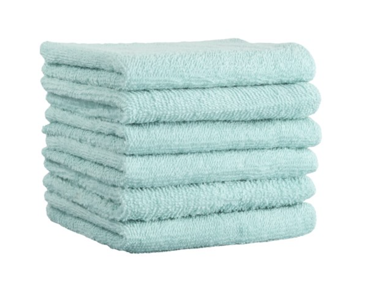 Mainstays Washcloths, 11" X11", Aqua Green, Pack of 6 eBay