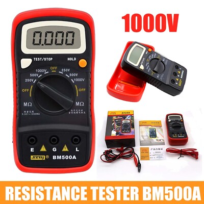 Resistance Tester BM500A 1000V Digital Insulation Meter Megohmmeter Handheld New