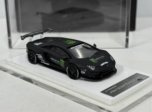 Onemodel 1:64 Black LP700 Aventador LB Monster Sports Model Diecast Resin Car - Picture 2 of 9