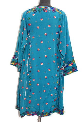 Ethnic Banjara Tribal Boho Dress Afghani Multi Embroidered Mirror Work Balochi - Picture 6 of 9