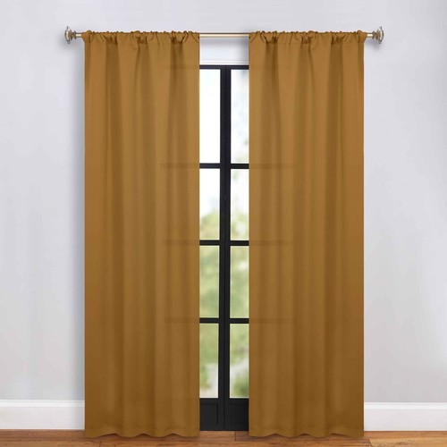 Solid 36" Wide Machine Washable Room Darkening Blackout Curtains, Set of 2 - Picture 50 of 317