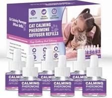 Cat Pheromones Calming Diffuser Refill 6 Pack Multicat 6 PACKs, Purple