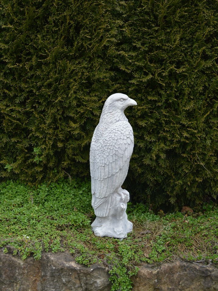 Steinadler-Statue Aus Steinguss – 55 Cm Hoch, 16 Kg, Frostsicher Für Den Garten