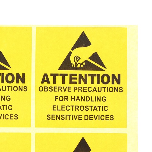 40Pcs Caution Sticky Sticker Adhesive Warning Label ESD Static ...