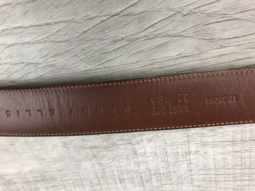 Perry Ellis Belt Black Portfolio Italian Calf Skin Cowhide 1” W Mens Size 32/80 - Picture 8 of 11