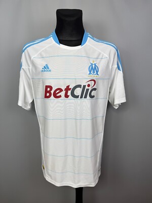 Maillot Domicile Olympique Marseille 2010/2011 Techfit Adidas - Neuf Avec étiquette, Manches Longues