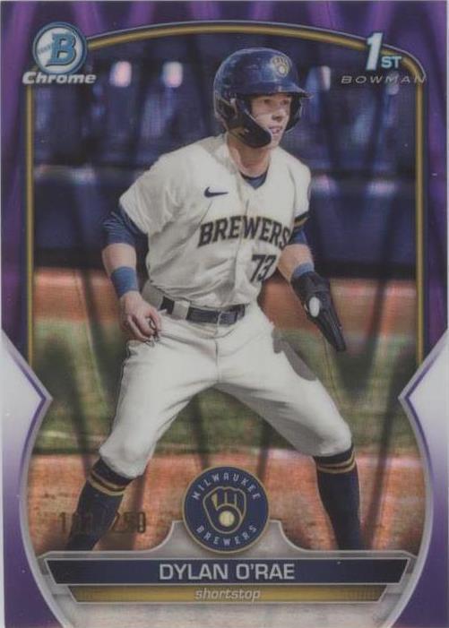 2023 Bowman - Chrome Prospects Dylan O'Rae #BCP-143 Purple Raywave ...