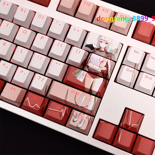 Blue Archive Kurodate Haruna Keycap Button PBT Sublimation Cherry MX 108 Keys - Picture 6 of 7