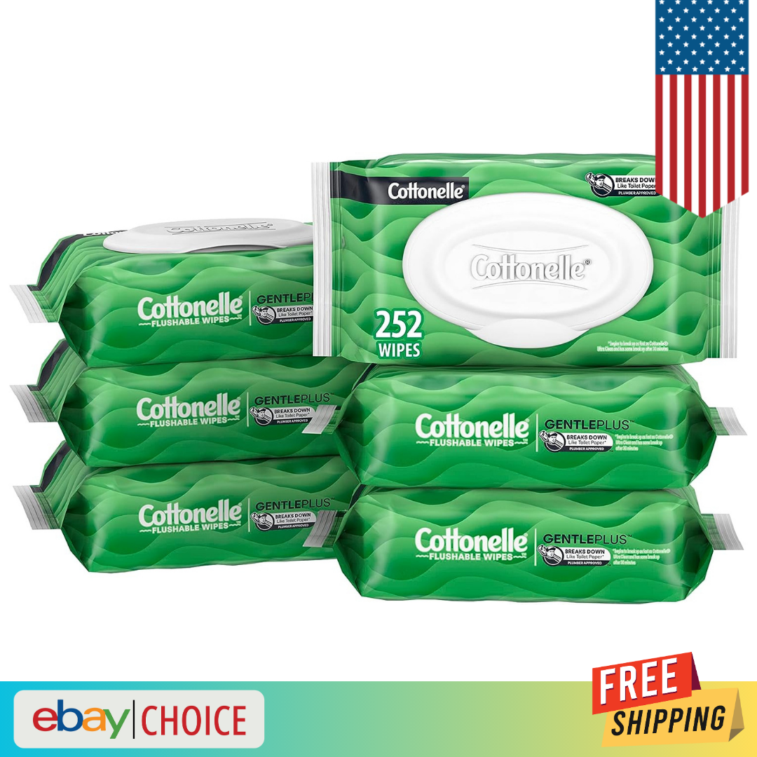 Cottonelle GentlePlus Flushable Wet Wipes with Aloe & Vitamin E, Adult