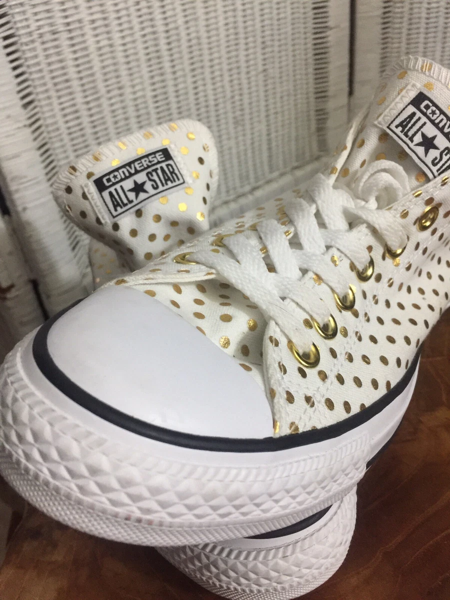 Gold polka cheap dot converse womens