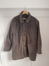 Wallace Sacks London Brown 100% Real Leather Button Up Jacket Size M