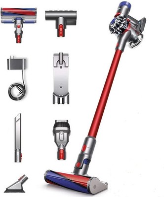Dyson V8 Fluffy Cordless Stick Vacuum Cleanser, Red | eBay