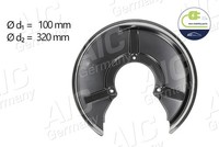 Spritzblech Ankerblech Hinterachse Links FÜR Audi A4 B5 (8D2) - AIC 56581