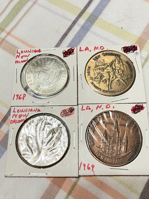 4 New Orleans Louisiana Medallions Medals Coins Superdome 1979