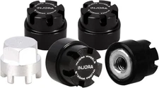INJORA M2 Wheel Nuts Cap Locking Hubs Upgrade Parts for Axial Black 