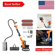 High-Power 1000W Drywall Sander with Vacuum & LED Light