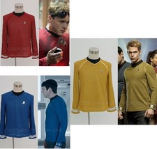 Star Trek First Officer Spock Shirt Blue Uniform Cosplay Costume Carnival Sale