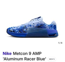 Nike Free Metcon 9 AMP Entrenamiento CrossFit Aluminio Corredor Azul HJ6008-400 TALLA-10.5
