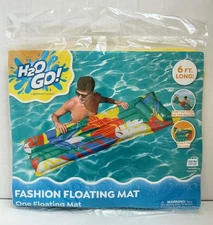 H2O Go! Fashion Floating Pool Mat 6' x 27" yellow - NEW