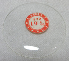 GLASS POCKET WATCH CRYSTAL WATCHMAKER SIZE 19 1/16 KK 432 REPLACEMENT PART R19