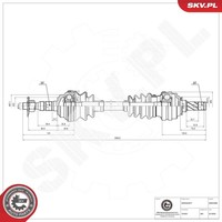 Esen SKV Antriebswelle Links, Vorderachse U.A. FüR Opel, Vauxhall