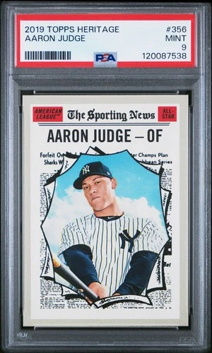 2019 Topps Heritage Aaron Judge PSA 9 Mint #356 New York Yankees