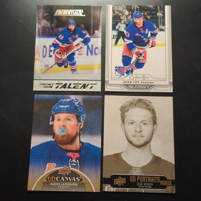 Alexis Lafreniere & Adam Fox NEW YORK RANGERS Star Lot (4) - UD Canvas & Inserts
