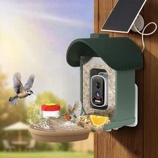 ChirpingPal™ AI Smart Bird Feeder with Camera | 2.5K HD Live View Sage Green 