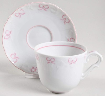 Vista Alegre Ruban Pink Cup & Saucer 746808