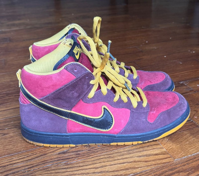 Nike Dunk SB High Ironman Size 12 Team Red Yellow Ochre 313171 600 Vintage 2010