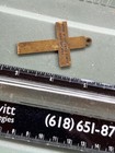 Antique Pendant Charm Religious Catholic Crucifix Shrine Lttle Flower  (A2026A) — photo 3