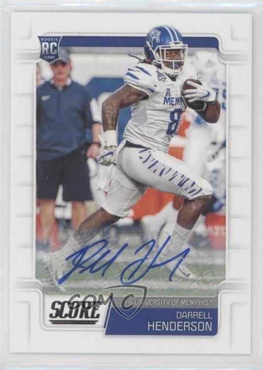 2019 Score Rookies Signatures Darrell Henderson #398 Rookie Auto RC 09wc